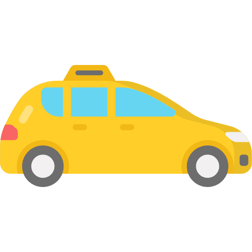Taxi public transport car cab icon