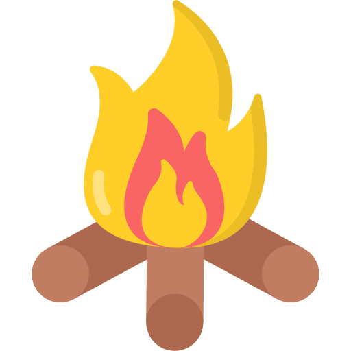 Bonfire wood flame burning icon Bonfire wood flame burning icon