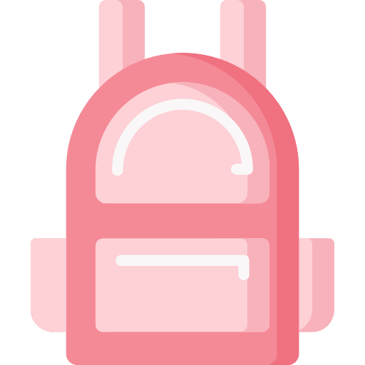 Backpack bags baggage travel icon