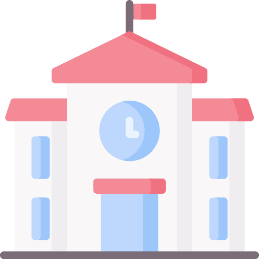 University college architecture and city classroom icon