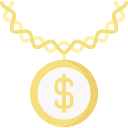 Necklace golden luxury jewel icon Necklace golden luxury jewel icon