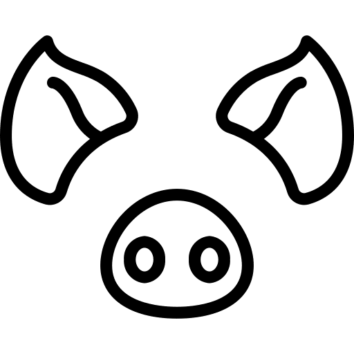 Pig pig face filter icon
