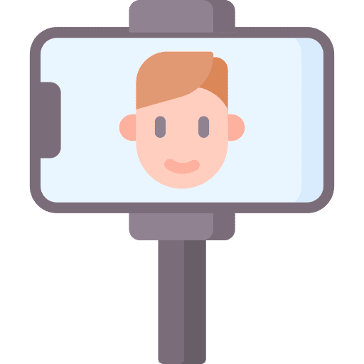 Selfie camera cell phone selfie stick icon Selfie camera cell phone selfie stick icon