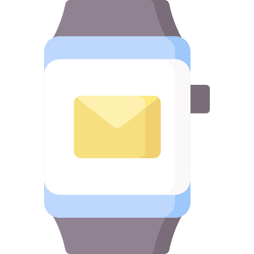 Smartwatch communications interface electronics icon Smartwatch communications interface electronics icon