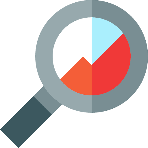 Research analysis business and finance business icon