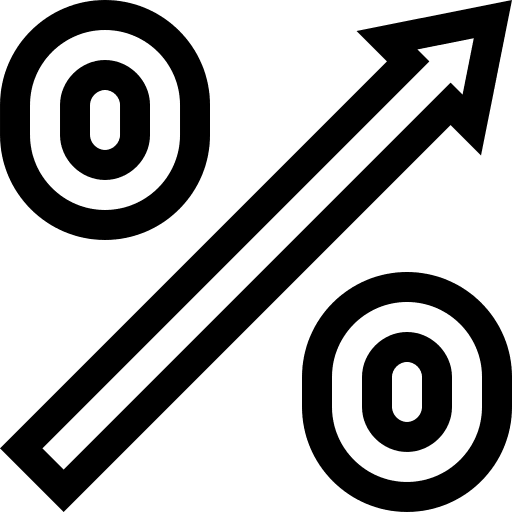 Increase profit margin profits interest icon