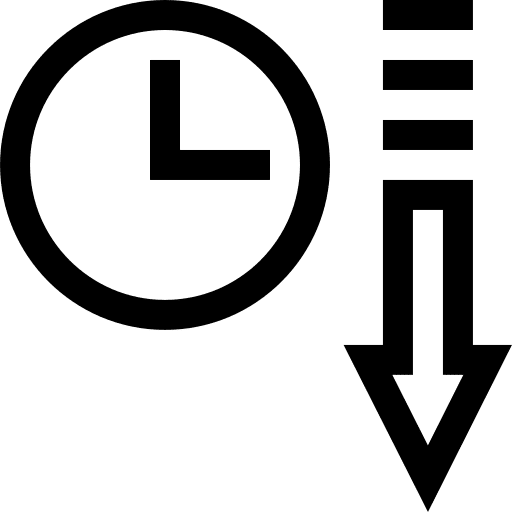 Decrease decrease loss time icon