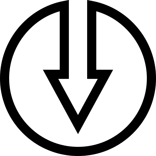 Decrease descendant direction download icon