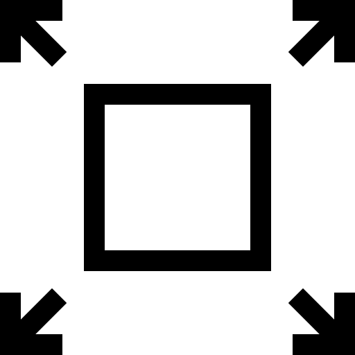 Resize corners expand multimedia option icon