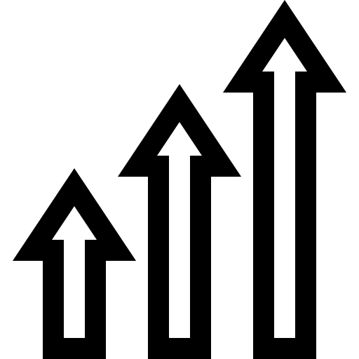 Increase arrows arrow up direction icon Increase arrows arrow up direction icon