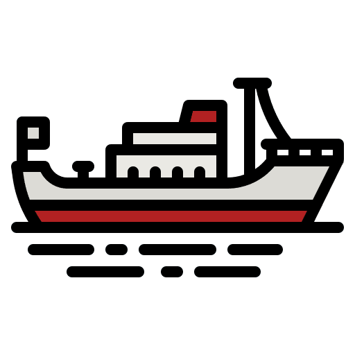 Ferry boat transportation cruise ship icon