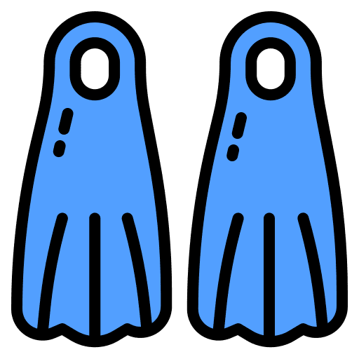 Fins water sports swim fins icon