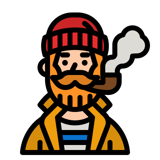 Fisherman pipe man profession icon Fisherman pipe man profession icon
