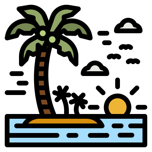 Island vacation summer journey icon Island vacation summer journey icon