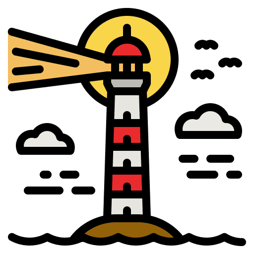 Lighthouse cultures tower orientation icon Lighthouse cultures tower orientation icon