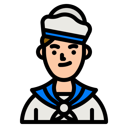 Sailor occupation sailor caucasian icon