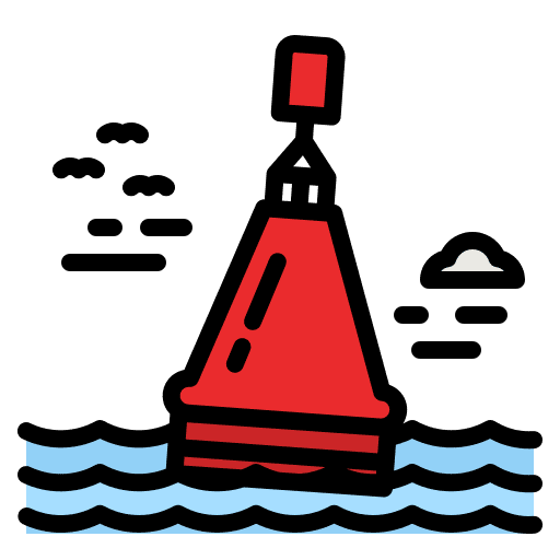 Buoy security limit sea icon Buoy security limit sea icon