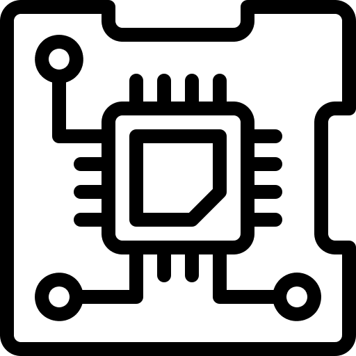 Motherboard chip processor electronics icon