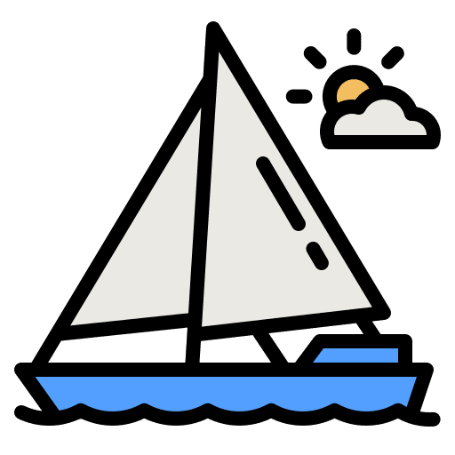 Sailing boat travel navigation transportation icon Sailing boat travel navigation transportation icon