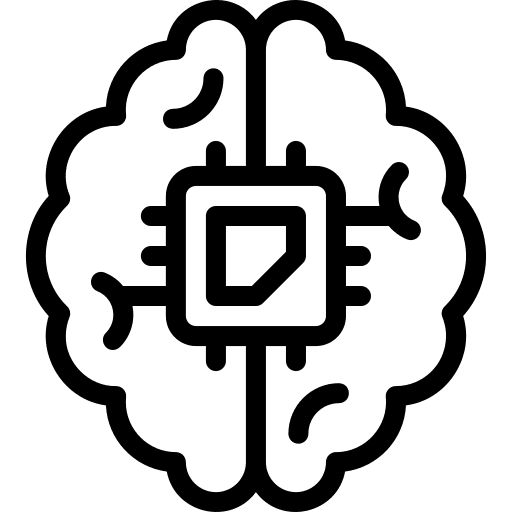 Brain electronics robotics ai icon Brain electronics robotics ai icon