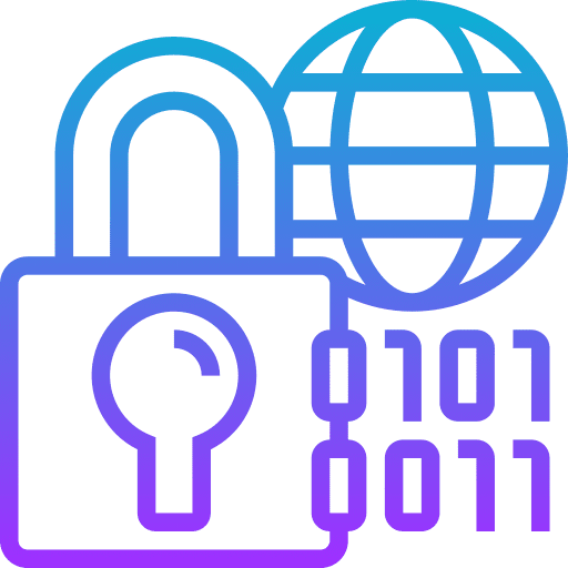 Cyber network security cyber security icon