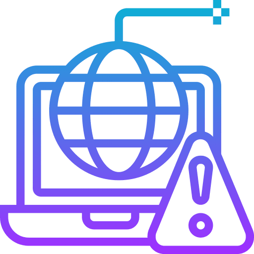 Cyber screen security monitor icon