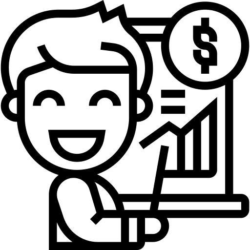 Financial advisor statistic financial advisor user icon