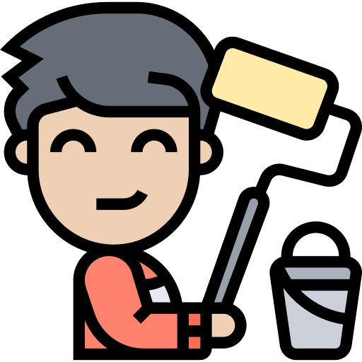 Decorator man people worker icon