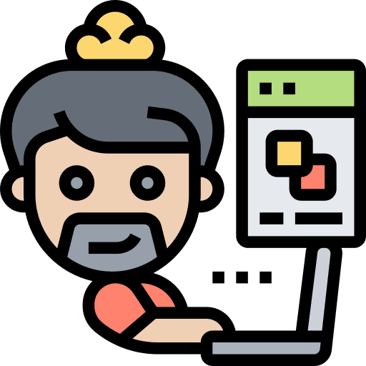 Blogger man people writer icon Blogger man people writer icon