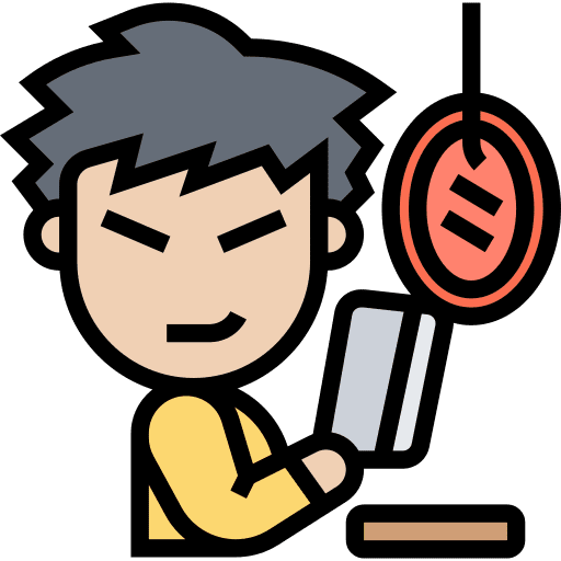 Butcher man job butcher icon Butcher man job butcher icon