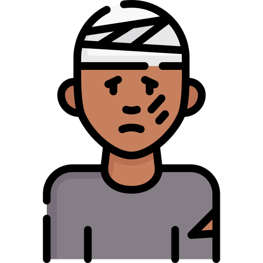 Casualties bandage head man icon