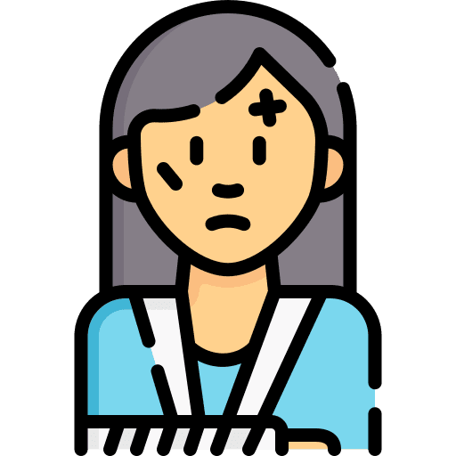 Casualties wound healthcare and medical woman icon