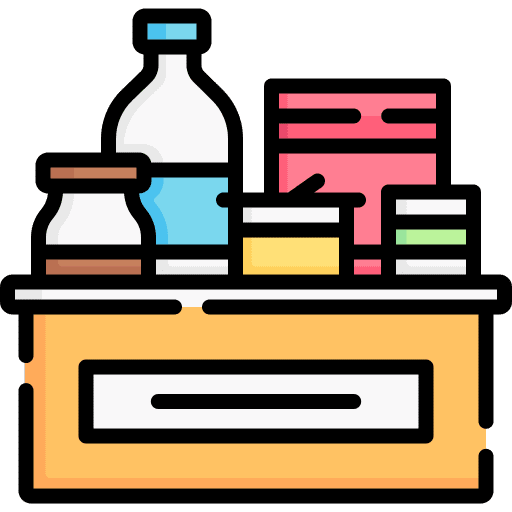 Food market basket supplies icon