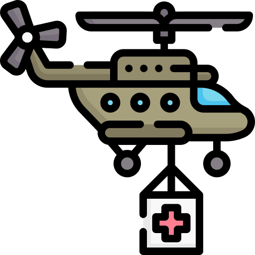 Helicopter cross helicopter healthcare and medical icon