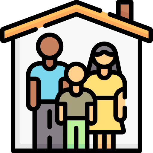 Shelter family people shelter icon