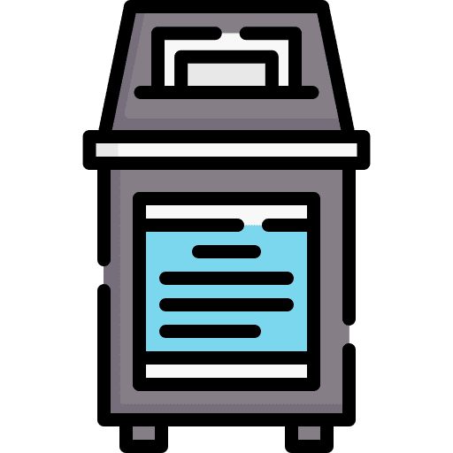 Donation trash bin healthcare and medical basket icon