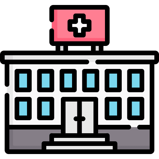 Hospital healthcare and medical build medical icon
