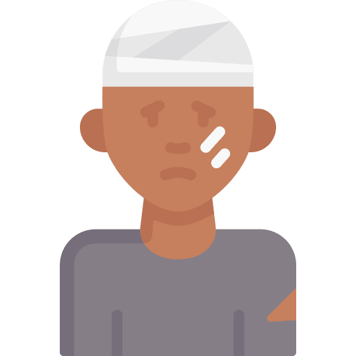 Casualties man head wound icon
