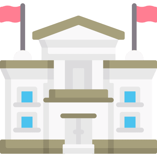 Embassy government country buildings icon