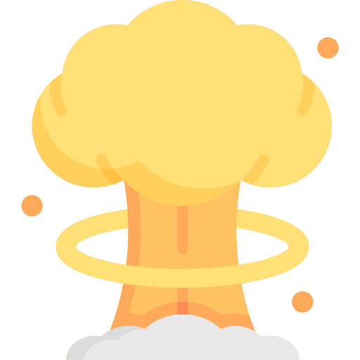 Explosion bomb atomic bomb explosion icon