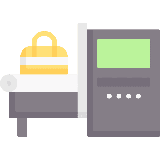 Inspection security x rays inspection icon