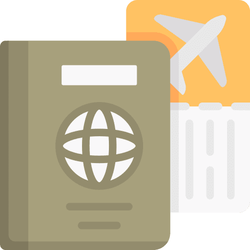 Passport miscellaneous plane passport icon