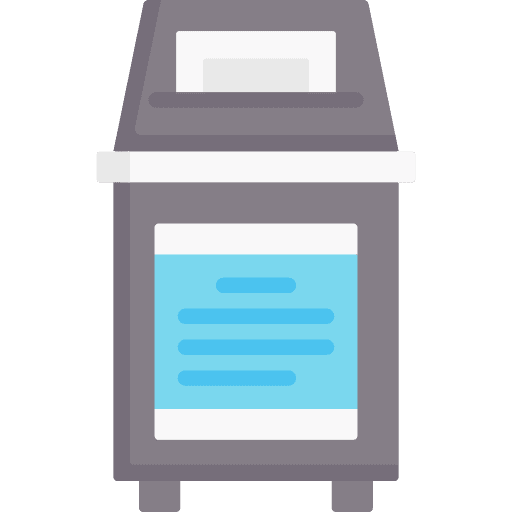 Donation container waste trash bin icon