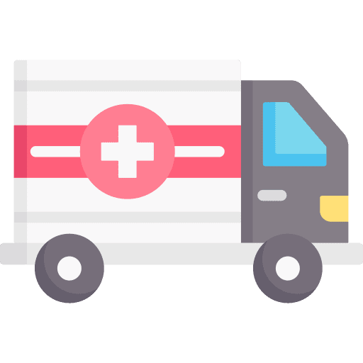 Truck health transportation vaccine icon