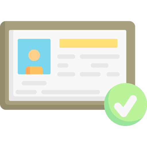 Visa approved travel check icon