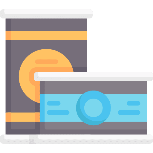Canned food bin food and restaurant can icon