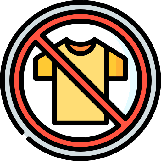 No clothes swimming pool forbidden sign icon