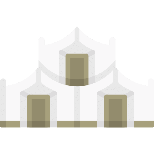 Refugee camp refugee architecture and city medical care icon