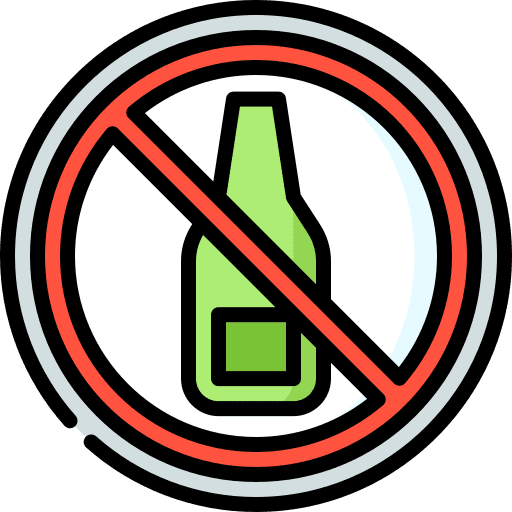 No glass prohibition forbidden not allowed icon