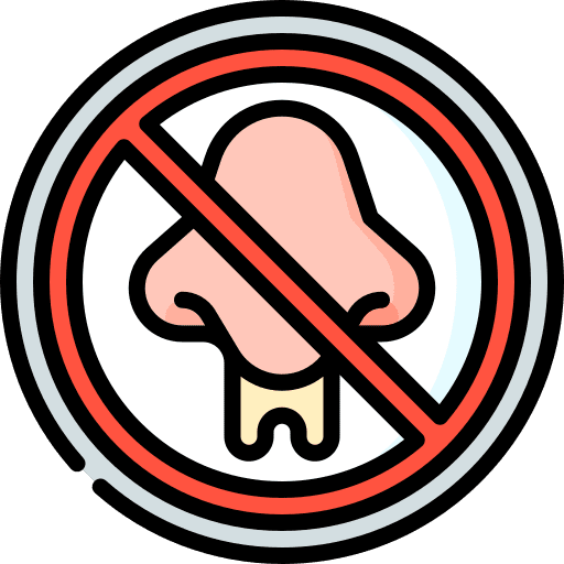 Blowing nose prohibited prohibition forbidden icon Blowing nose prohibited prohibition forbidden icon